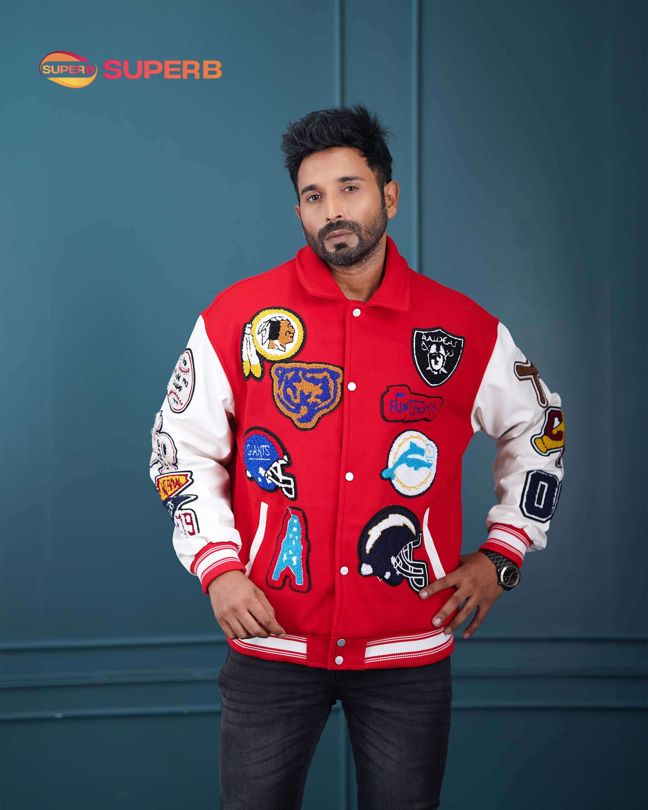 Men's - Varsity Jacket - Red