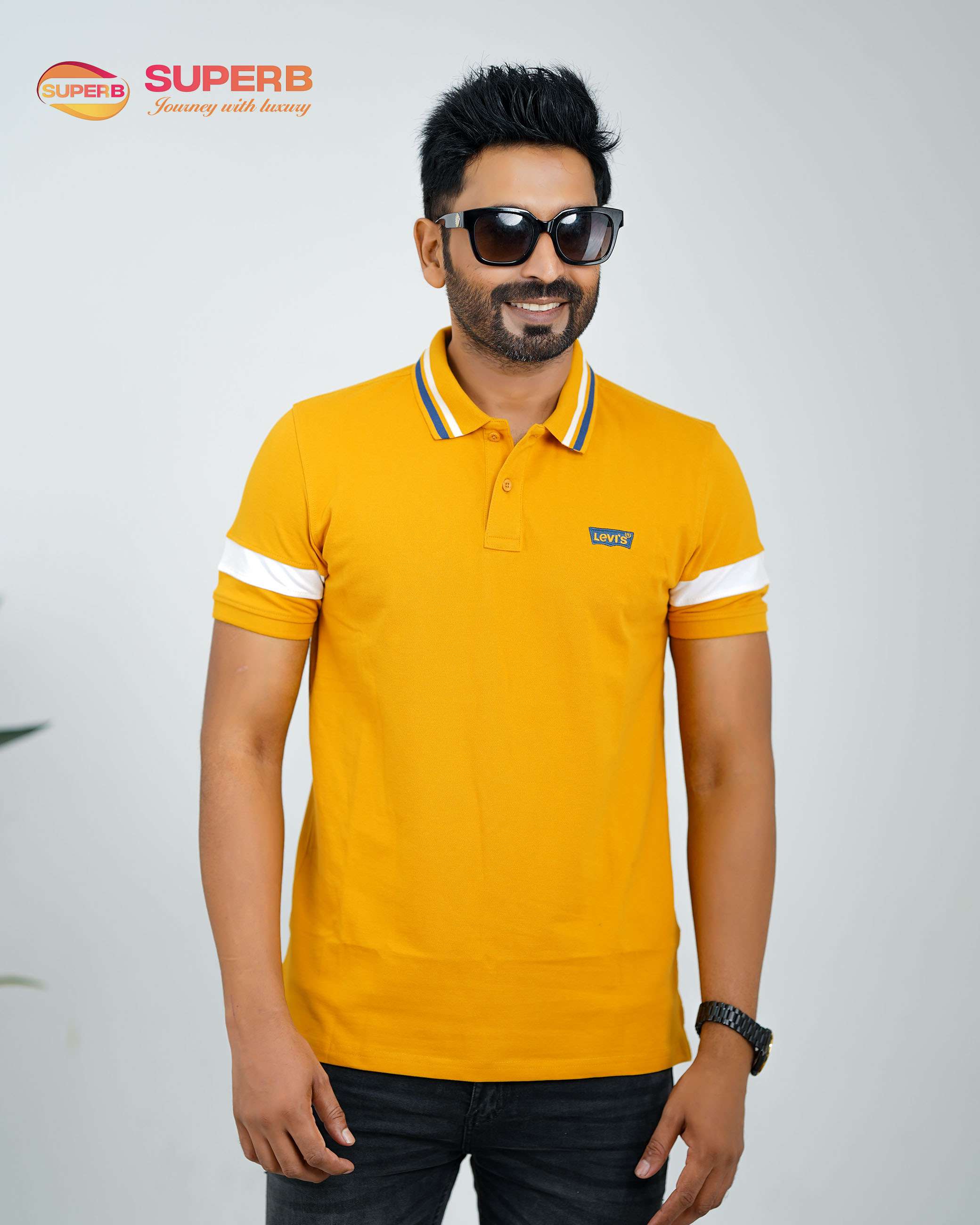 Levi’s Premium Polo T-Shirt for Men – Multiple Colors || Superb - Yellow