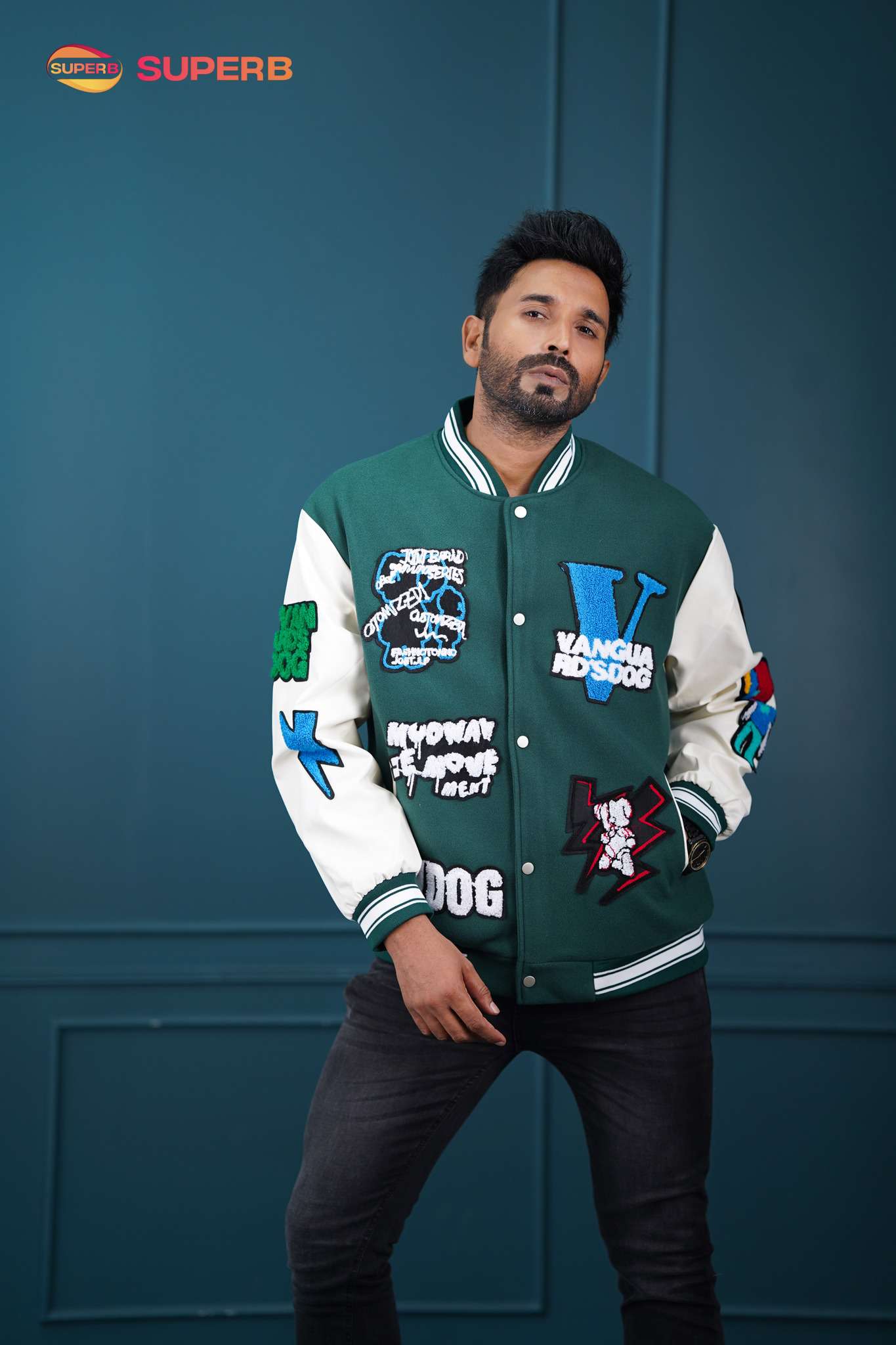 Men's - Varsity Jacket - Sea Green