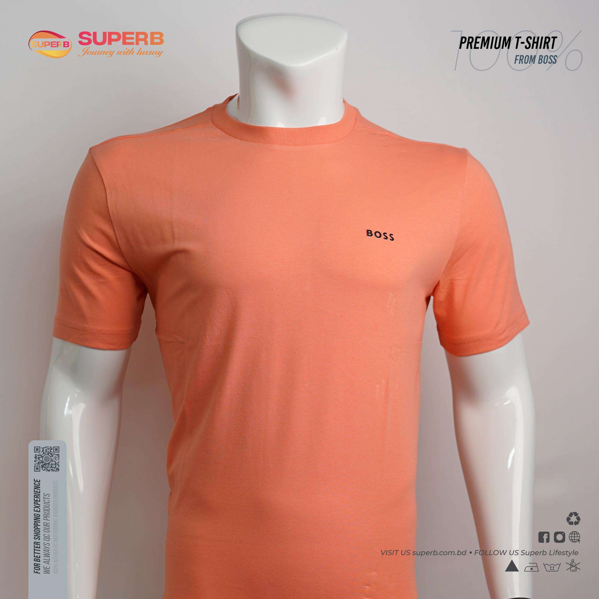 Premium BOSS T-Shirt Stylish Outerwear | Superb Lifestyle - Pink