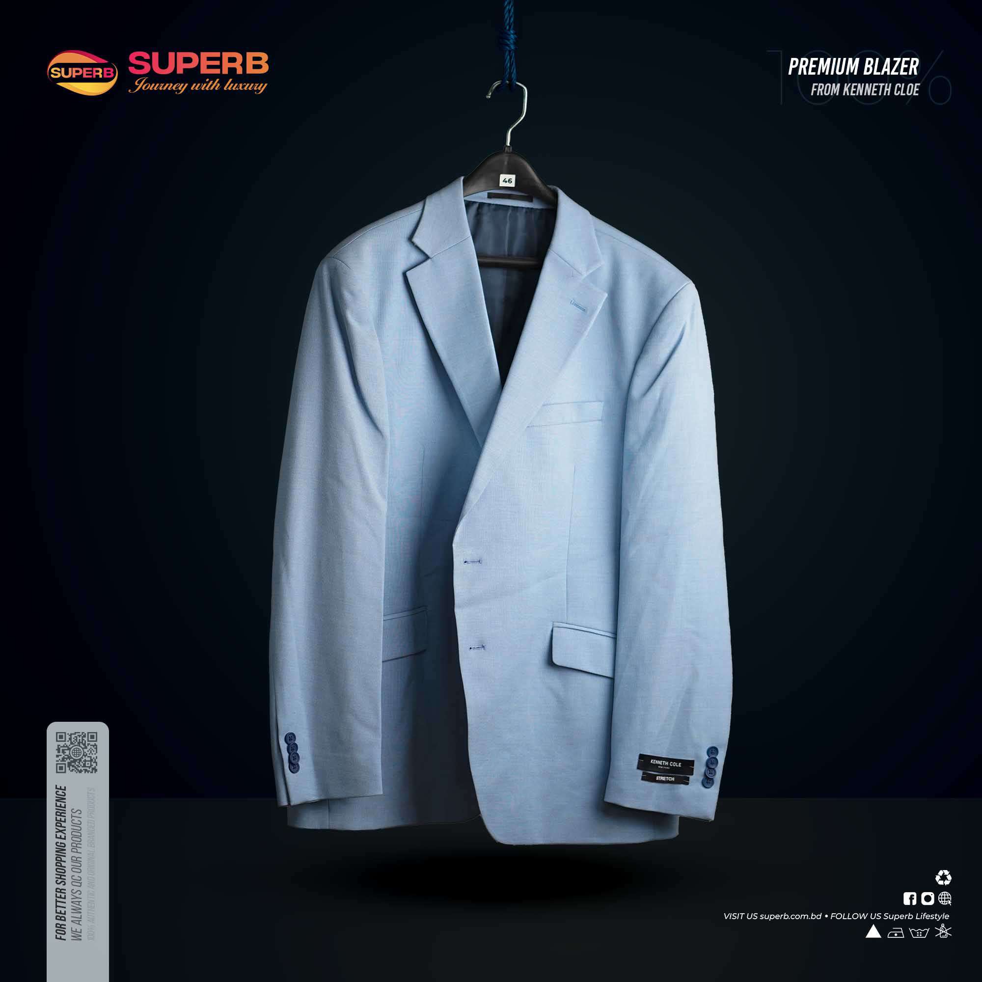 Kenneth Cole-Blazer - Sky Blue