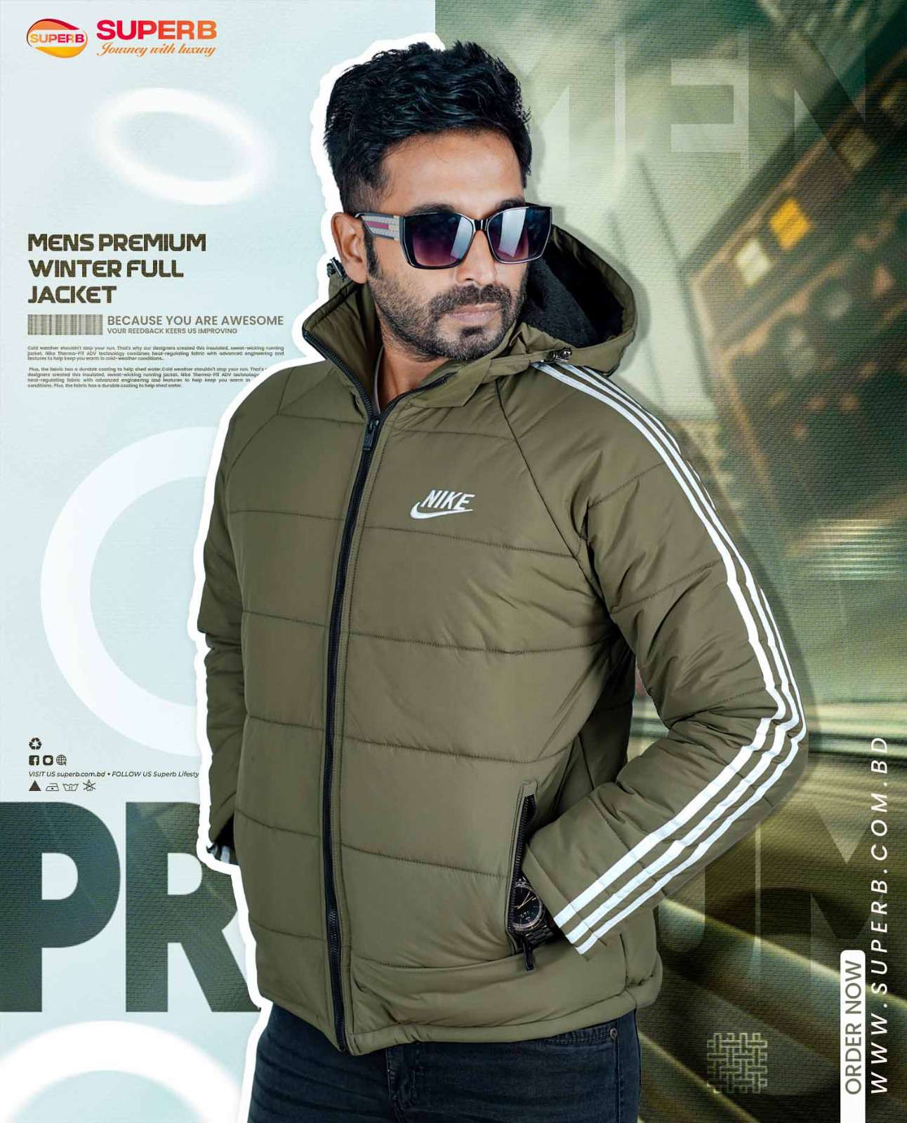 Nike Premium Jackets | 3 Stunning Colors for Your Lifestyle - Olive