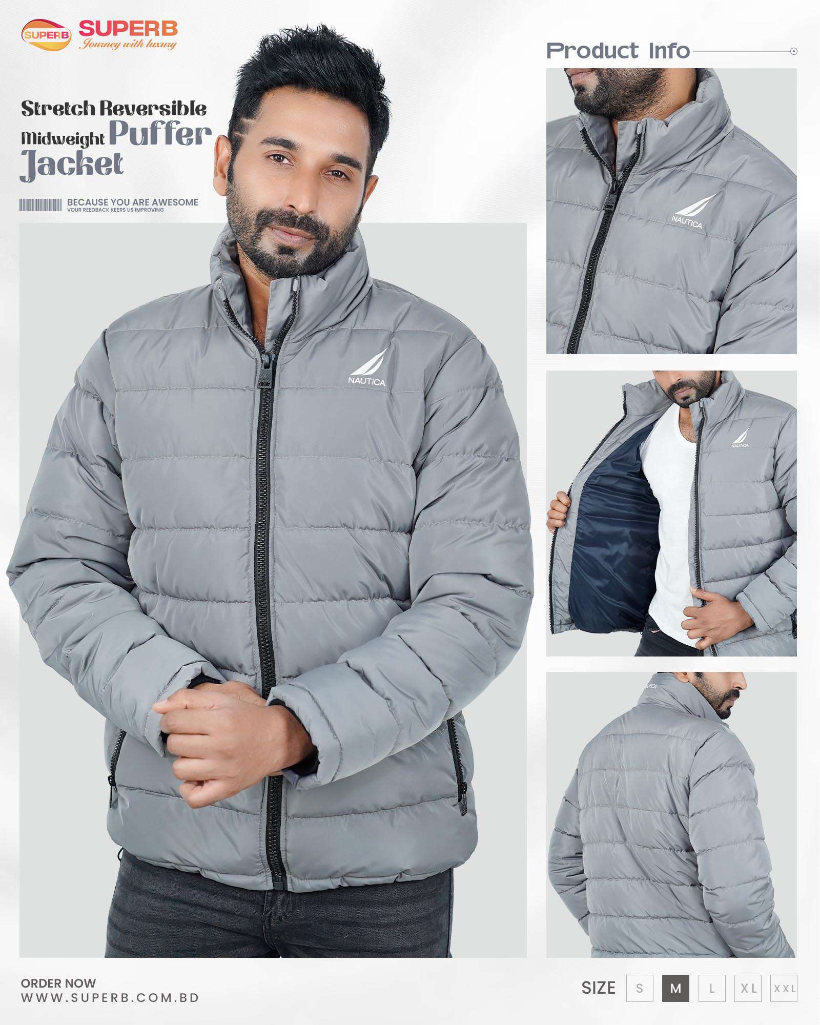 Padding Jacket - Nautica - Ash