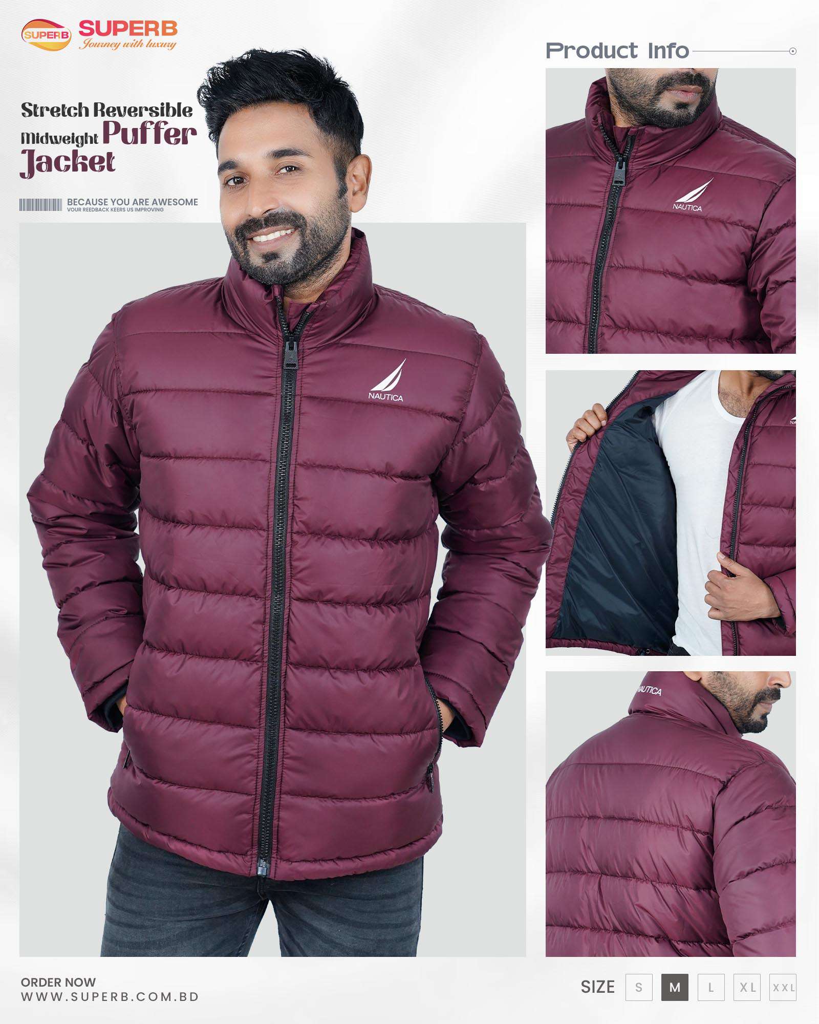 Padding Jacket - Nautica - Maroon