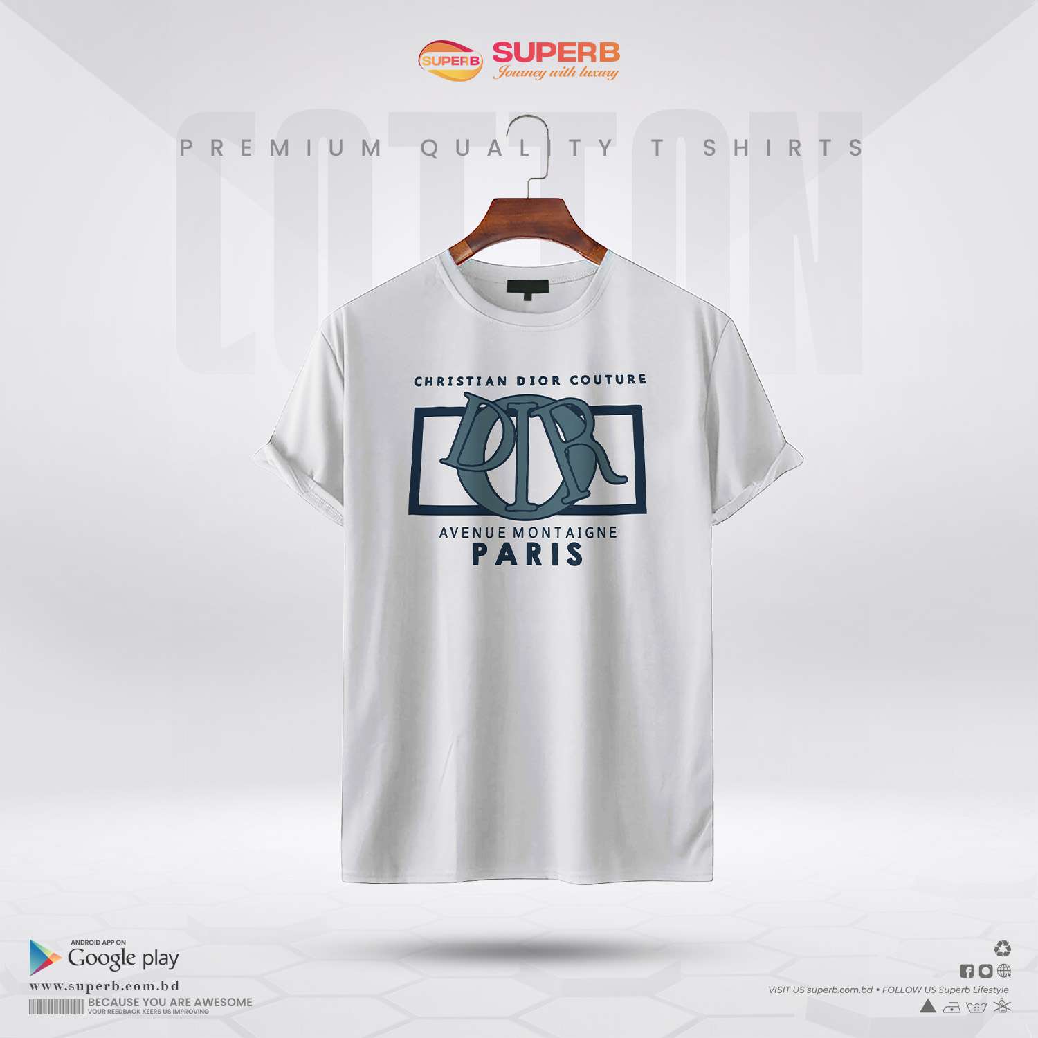 Christian Dior Relaxed-Fit T-Shirt || Superb - White