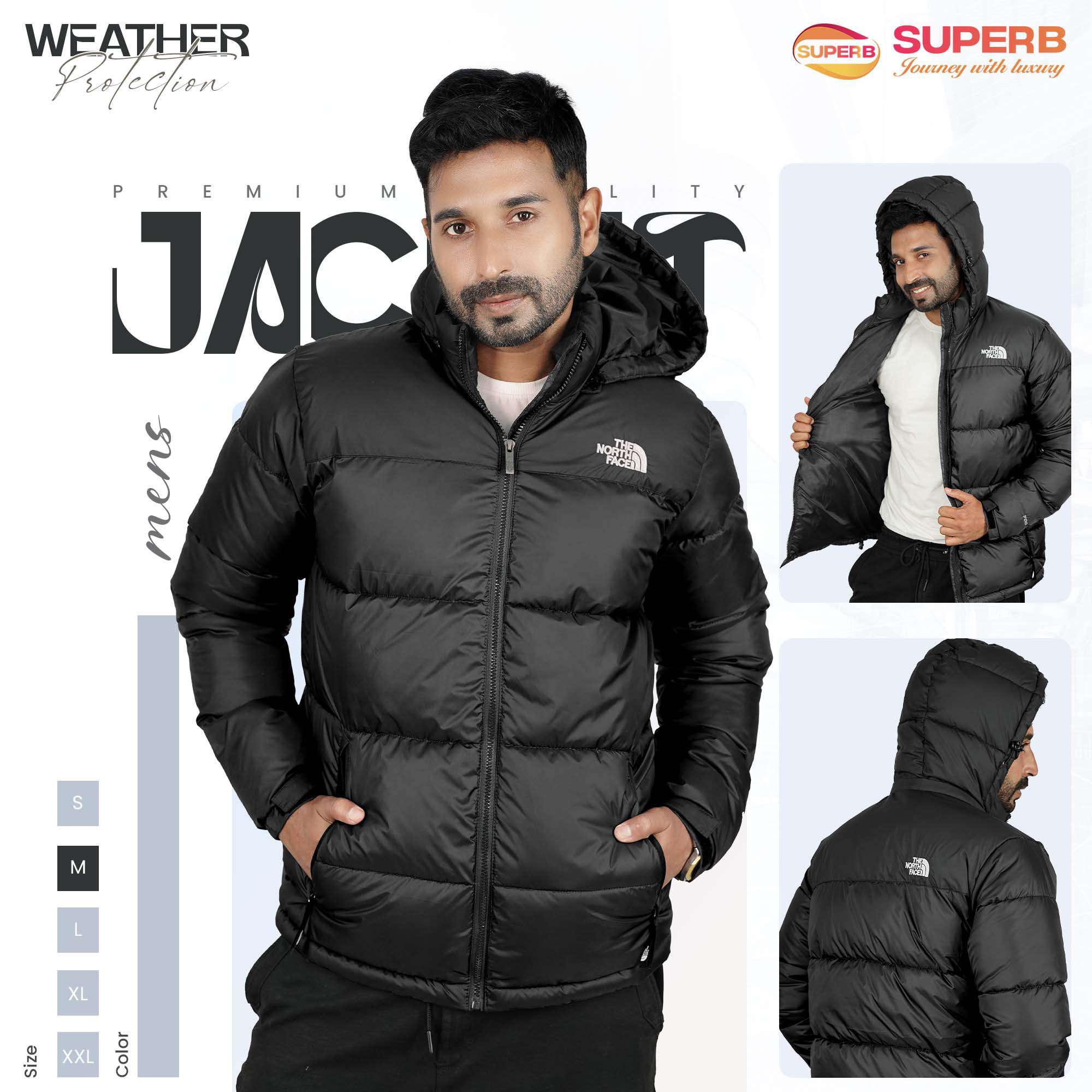 The North Face - 1996 Retro Nuptse Jacket -700 Series– Multi Color Options | Superb Lifestyle - Black