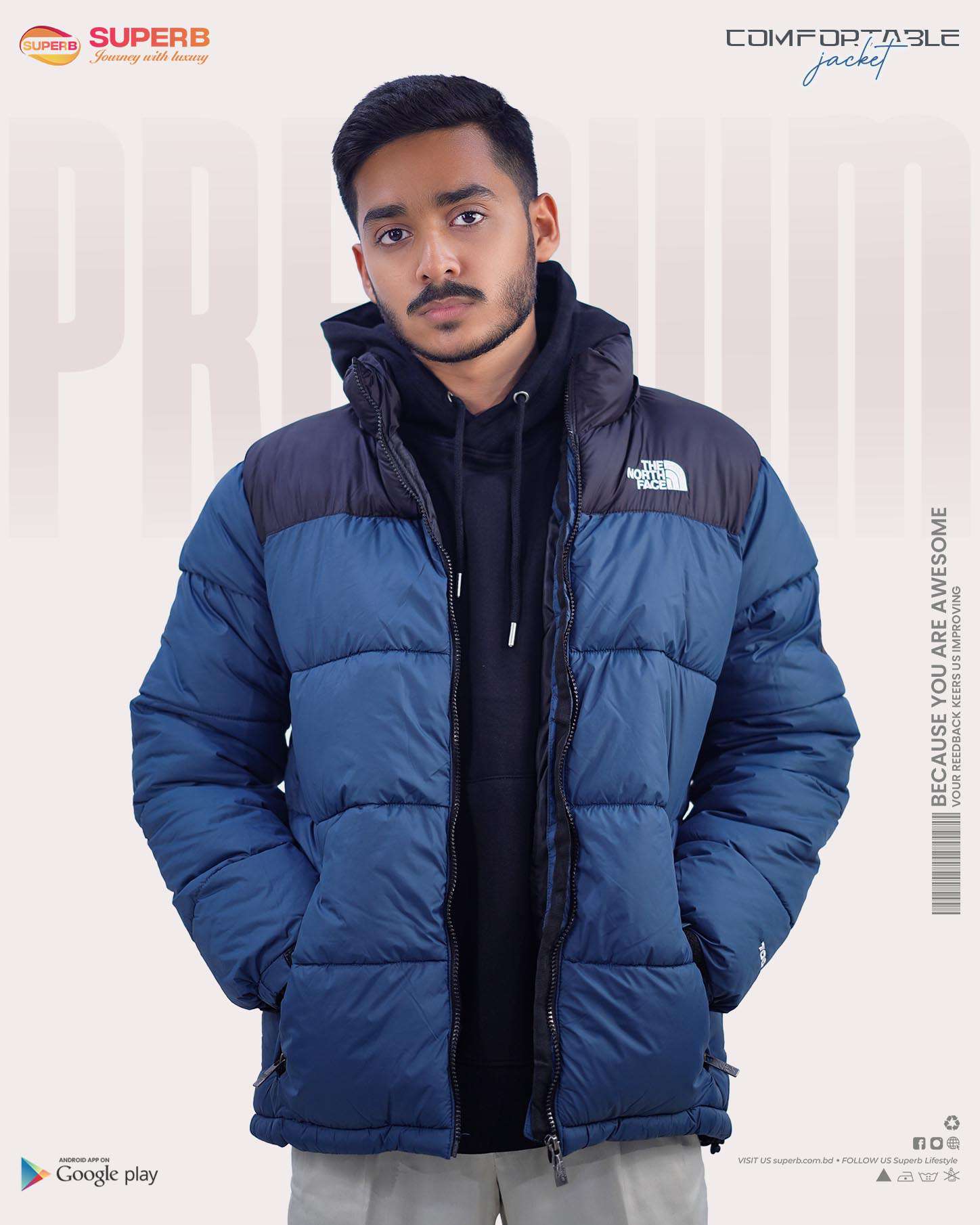 The North Face-1996 Retro Nuptse Jacket - 700™ Series || Superb - Petrol