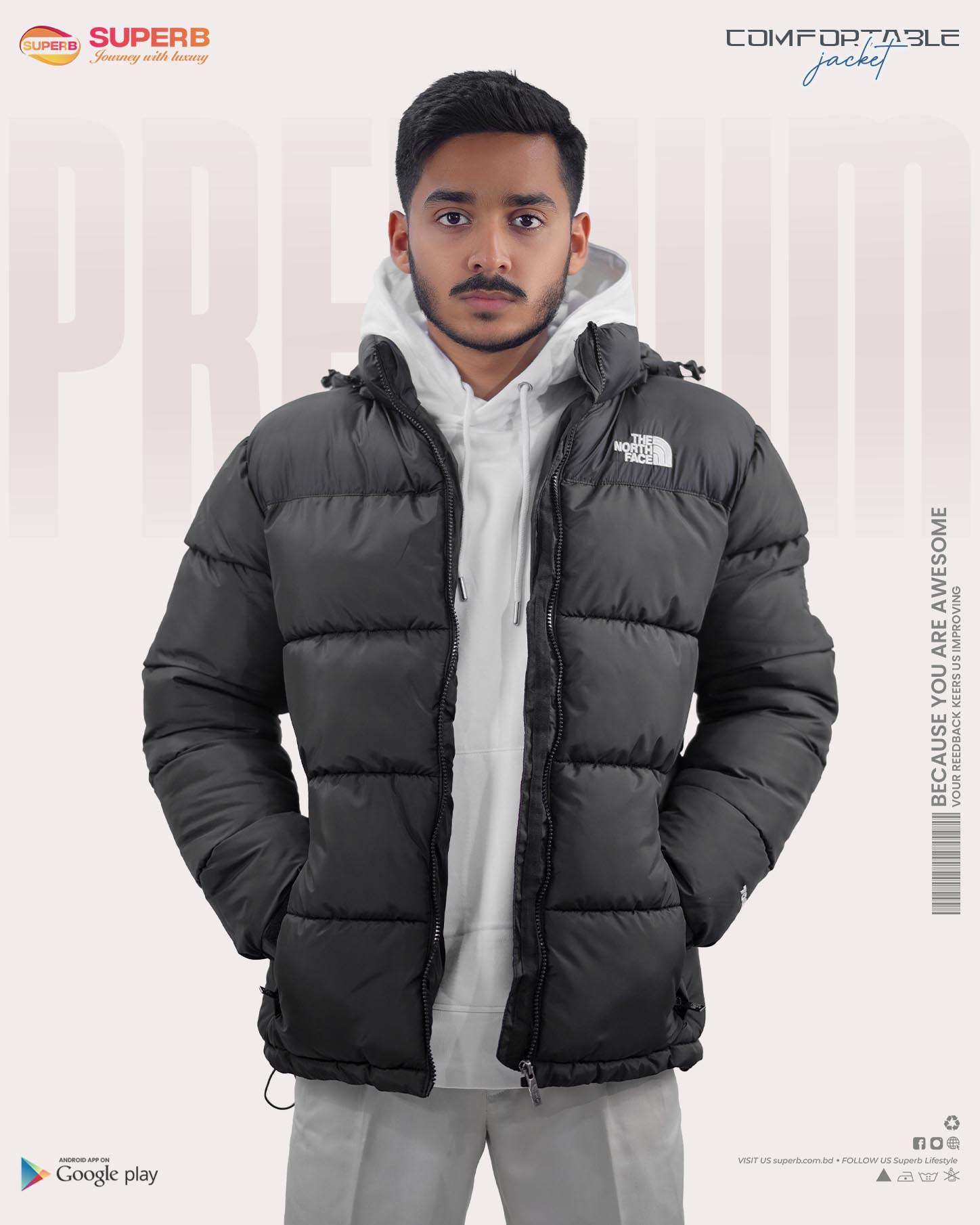 The North Face-1996 Retro Nuptse Jacket - 700™ Series || Superb - Black
