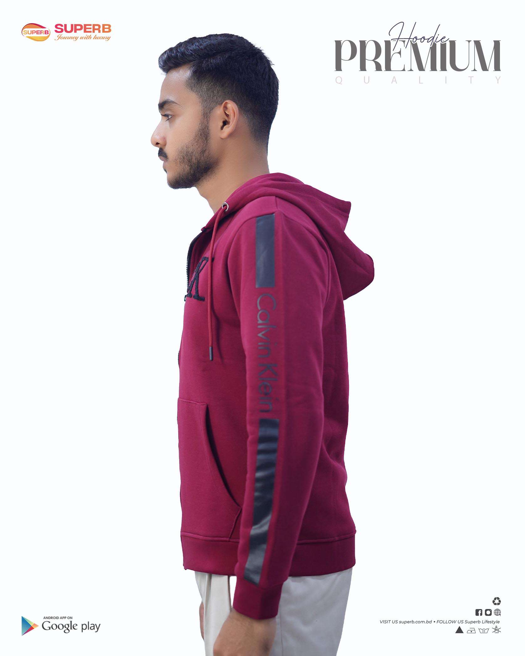 CK Premium Zip-Up Hoodie – Signature Style in 7 Iconic Colors || Superb - 