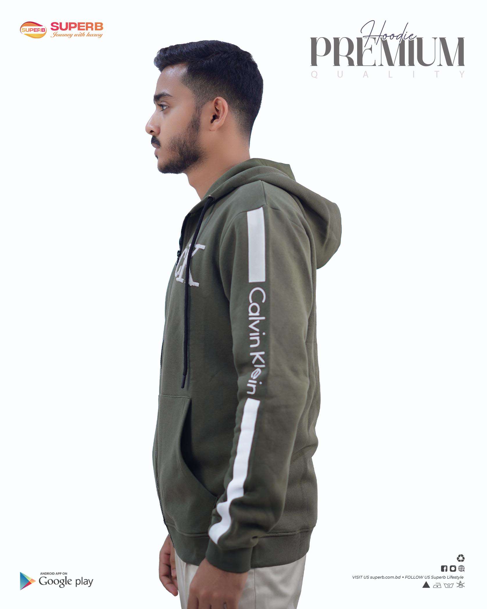 CK Premium Zip-Up Hoodie – Signature Style in 7 Iconic Colors || Superb - 