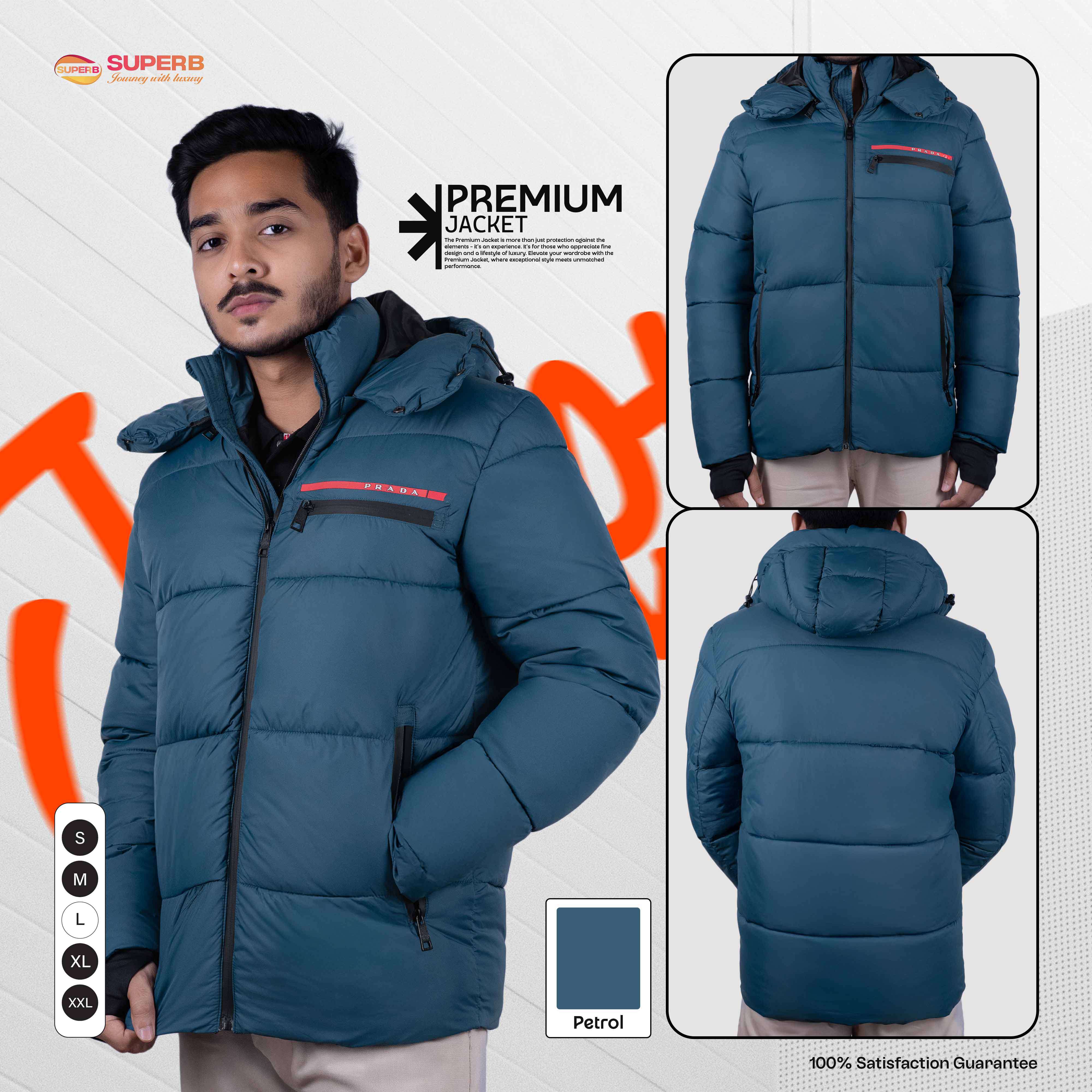 Prada Premium Insulated Puffer Jacket | Designed for Extreme Winter Comfort - Petrol