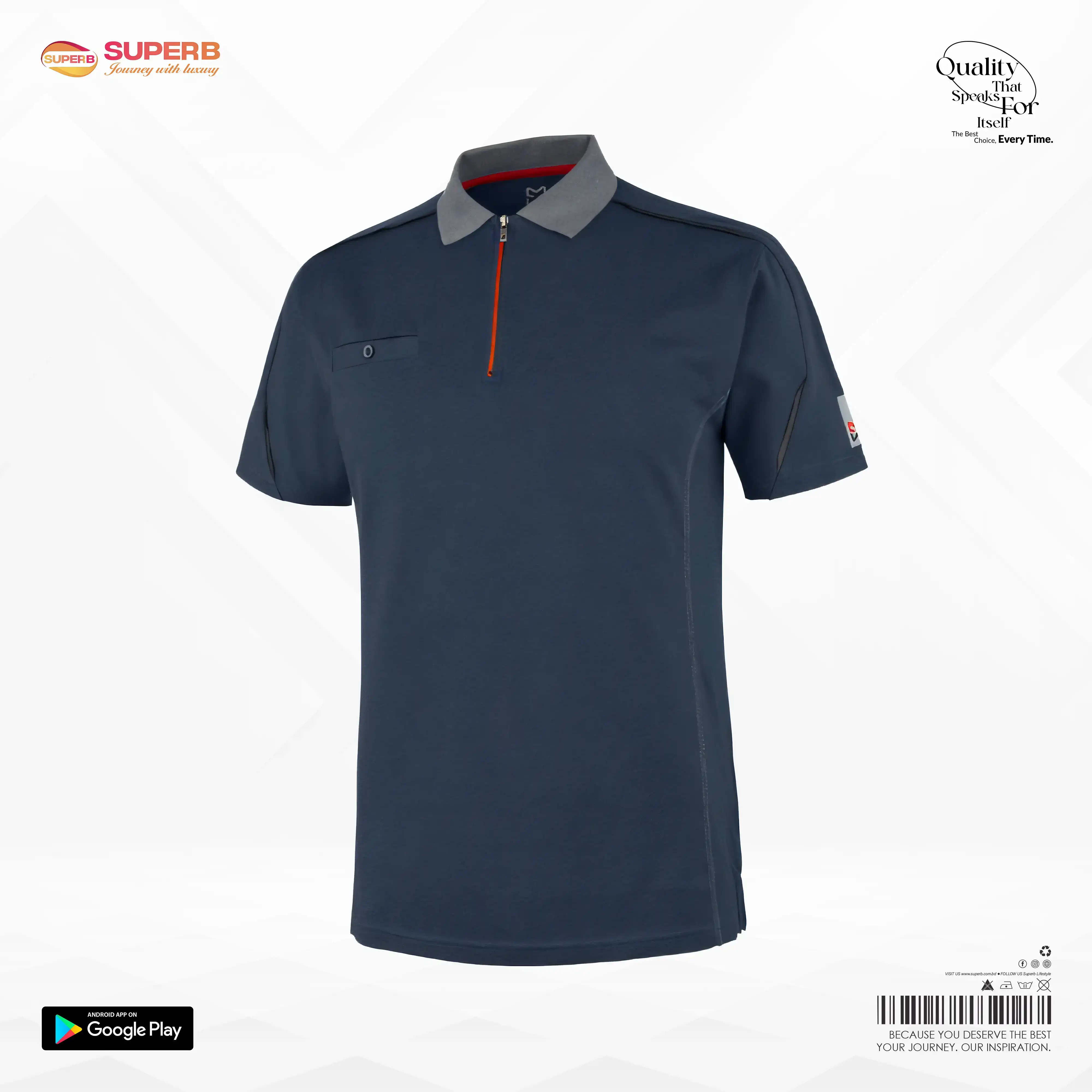 Wurth Modye Men’s Polo T-shirt — Classic, Comfortable, and Durable - Navy Blue