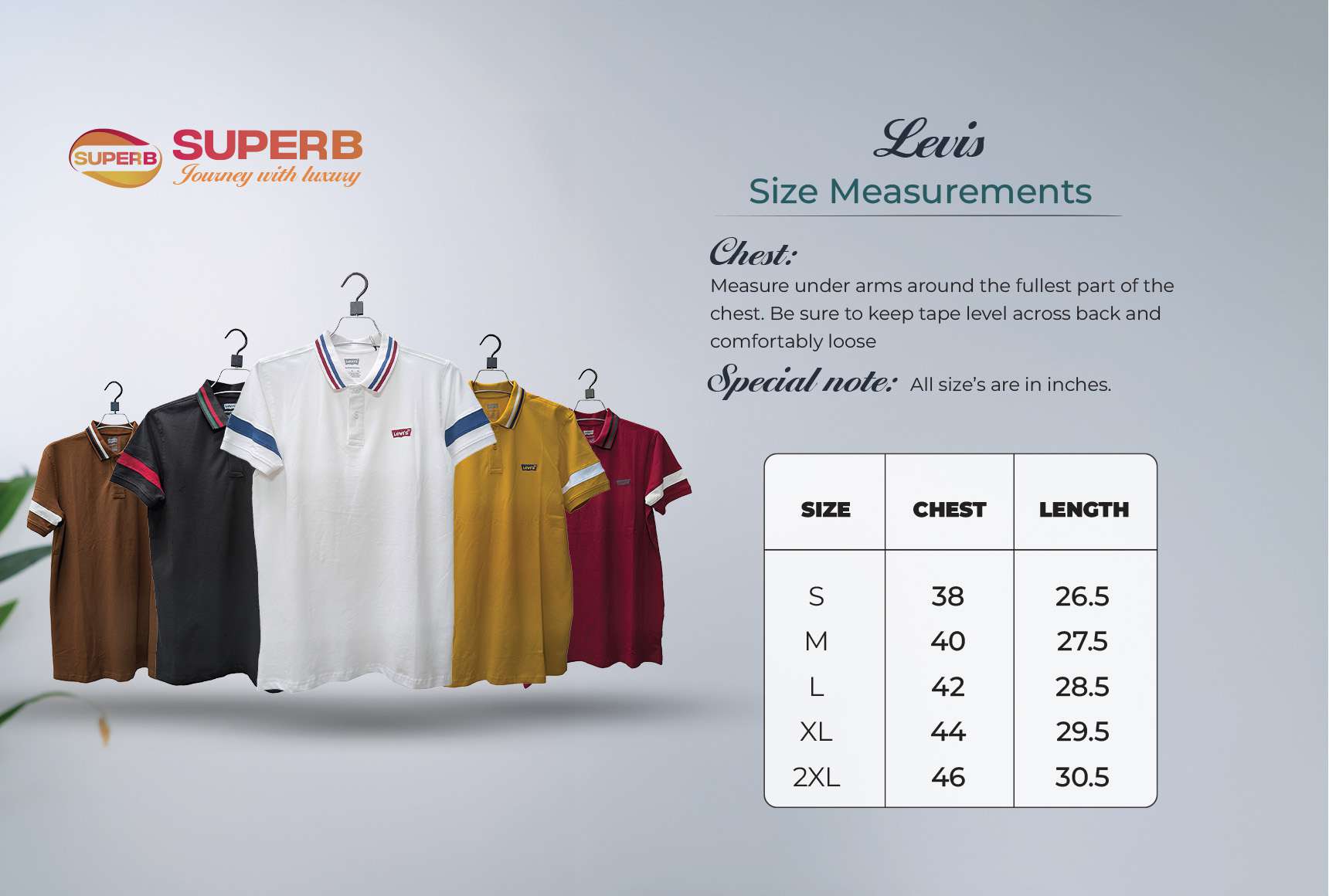 Levi’s Premium Polo T-Shirt for Men – Multiple Colors || Superb - 