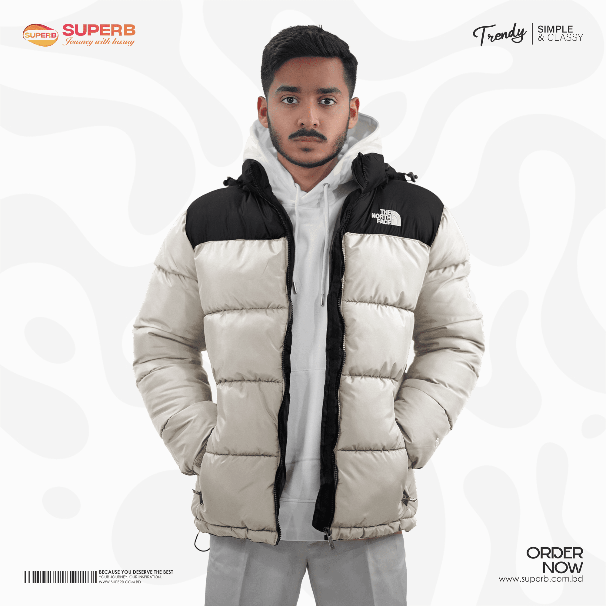 The North Face-1996 Retro Nuptse Jacket - 700™ Series || Superb - Off-white