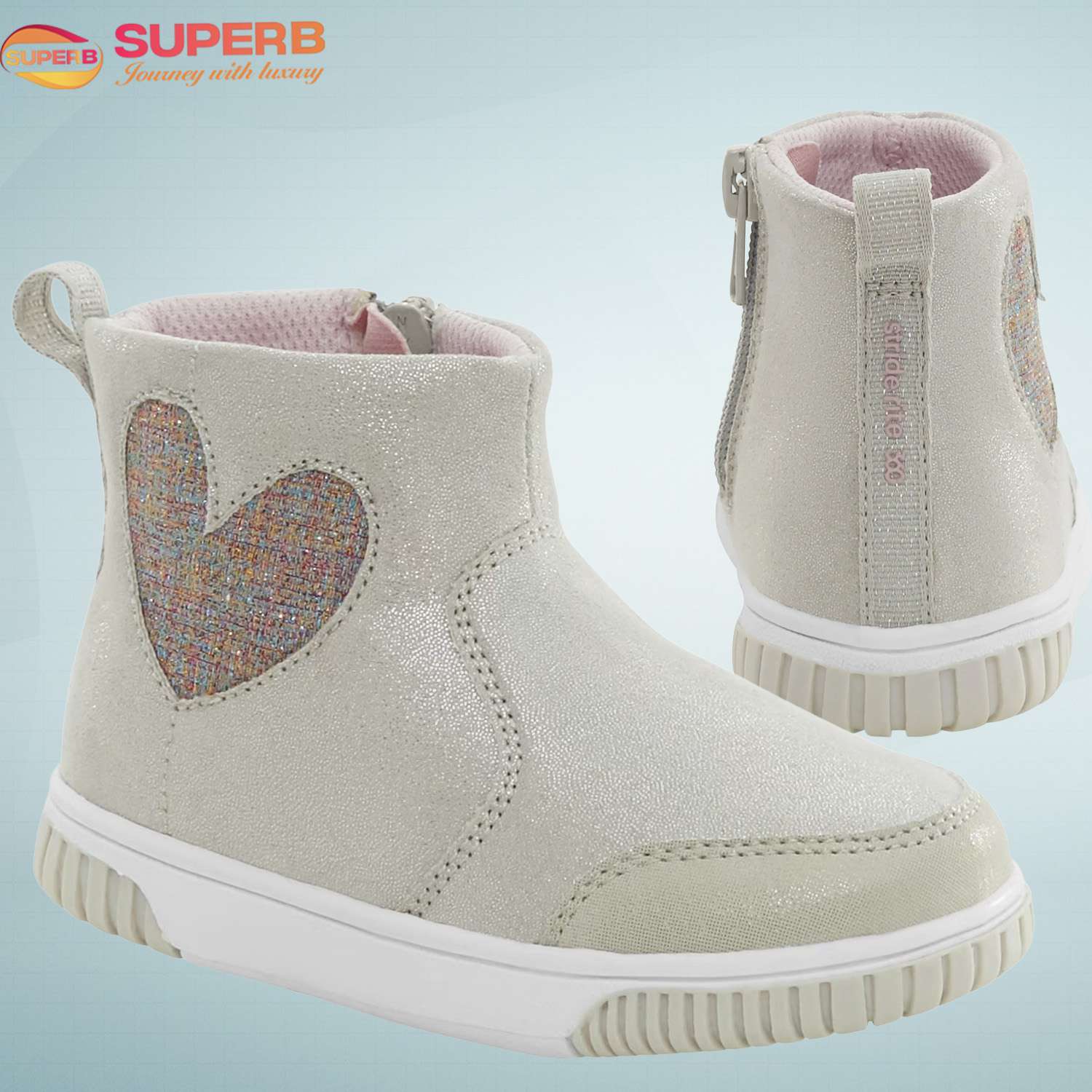 Stride Rite 360 Nora Boot – Unisex Kids’ Machine Washable Toddler Boot || Superb - Beige