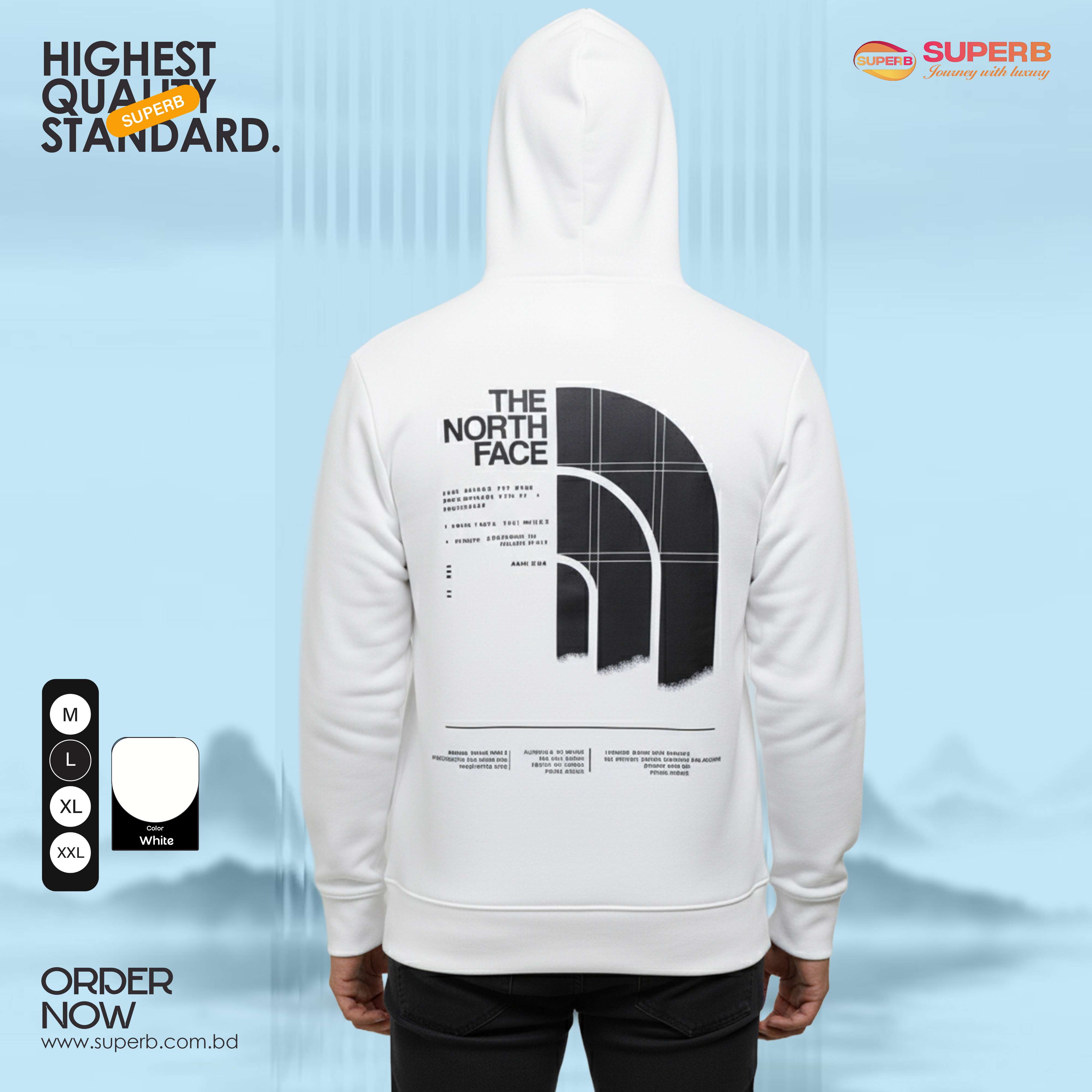 The North Face Premium Hoodie – 350+ GSM Cotton Brusho Fabric | Superb - 