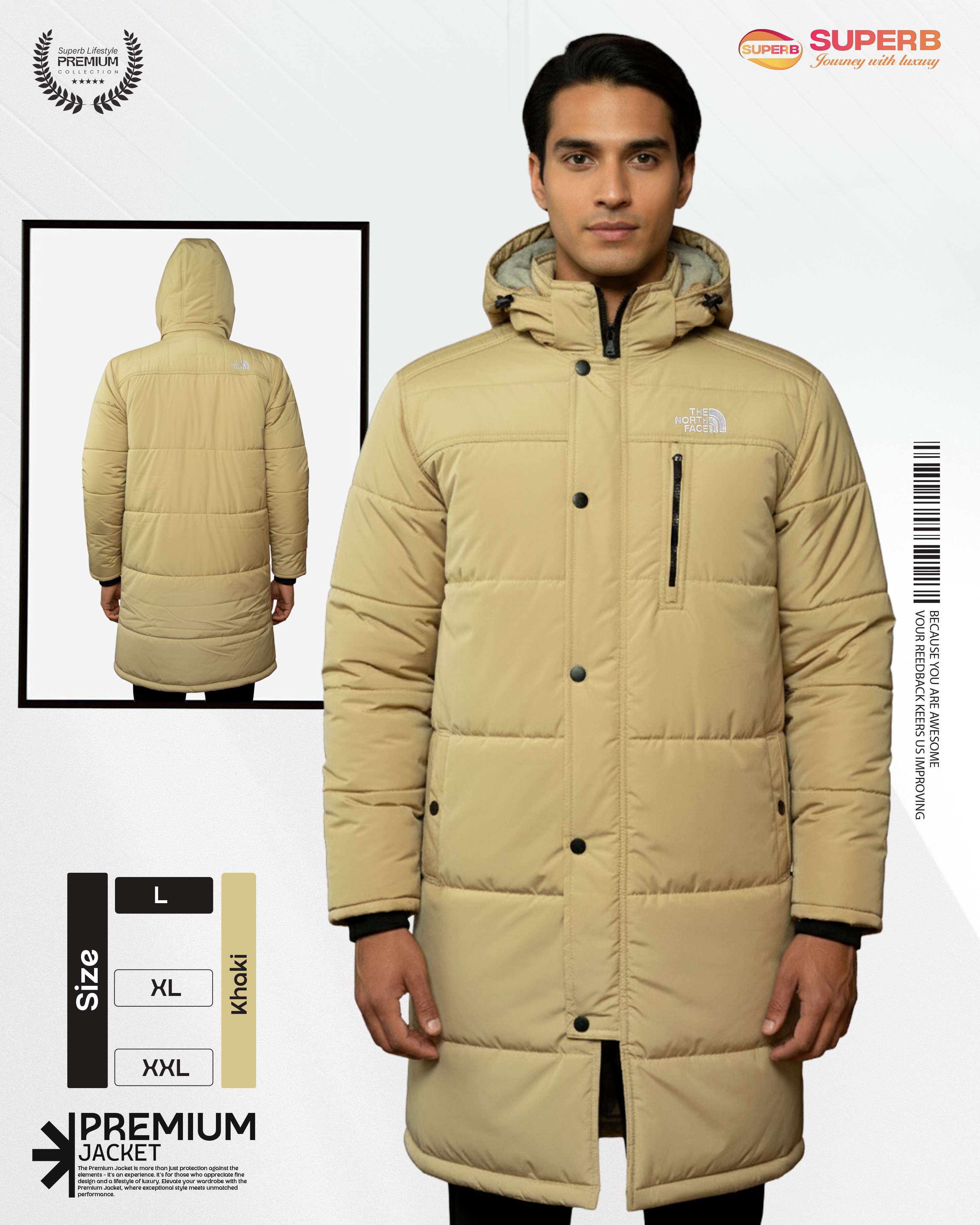 The North Face Long Sherpa-Lined Parka Jacket | Premium Winter Protection - Khaki