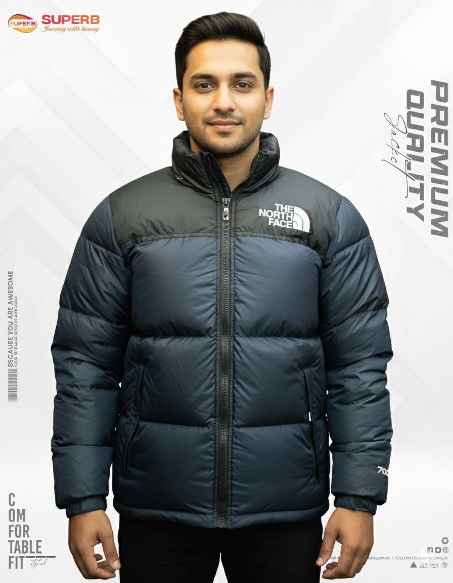 The North Face 1996 Retro Nuptse 700 Series High-Neck Jacket | 2025 Premium Winter Edition - Navy Blue