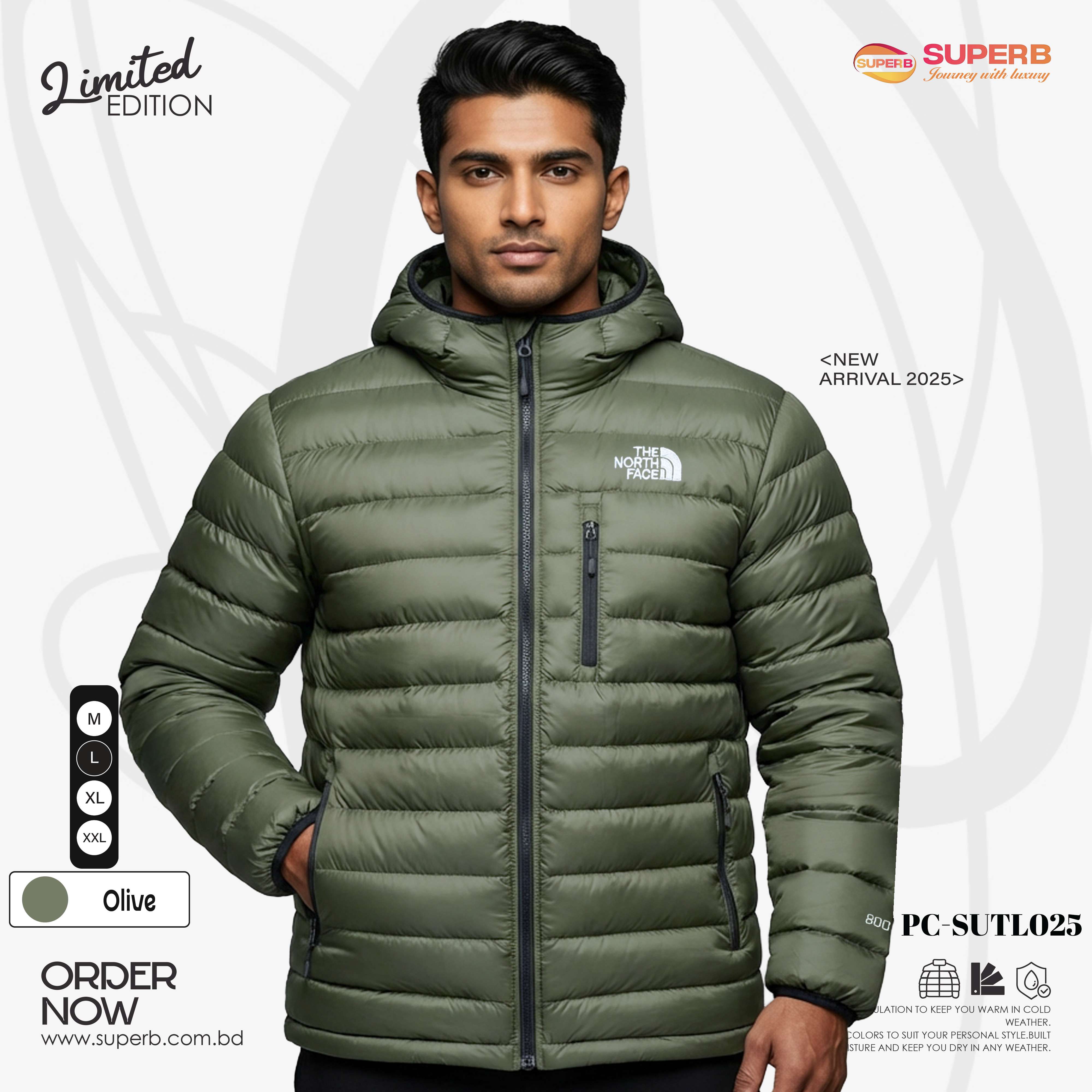 The North Face 800 Series  Puffer Jacket – Lightweight, Warm & Water-Resistant || Superb - Olive
