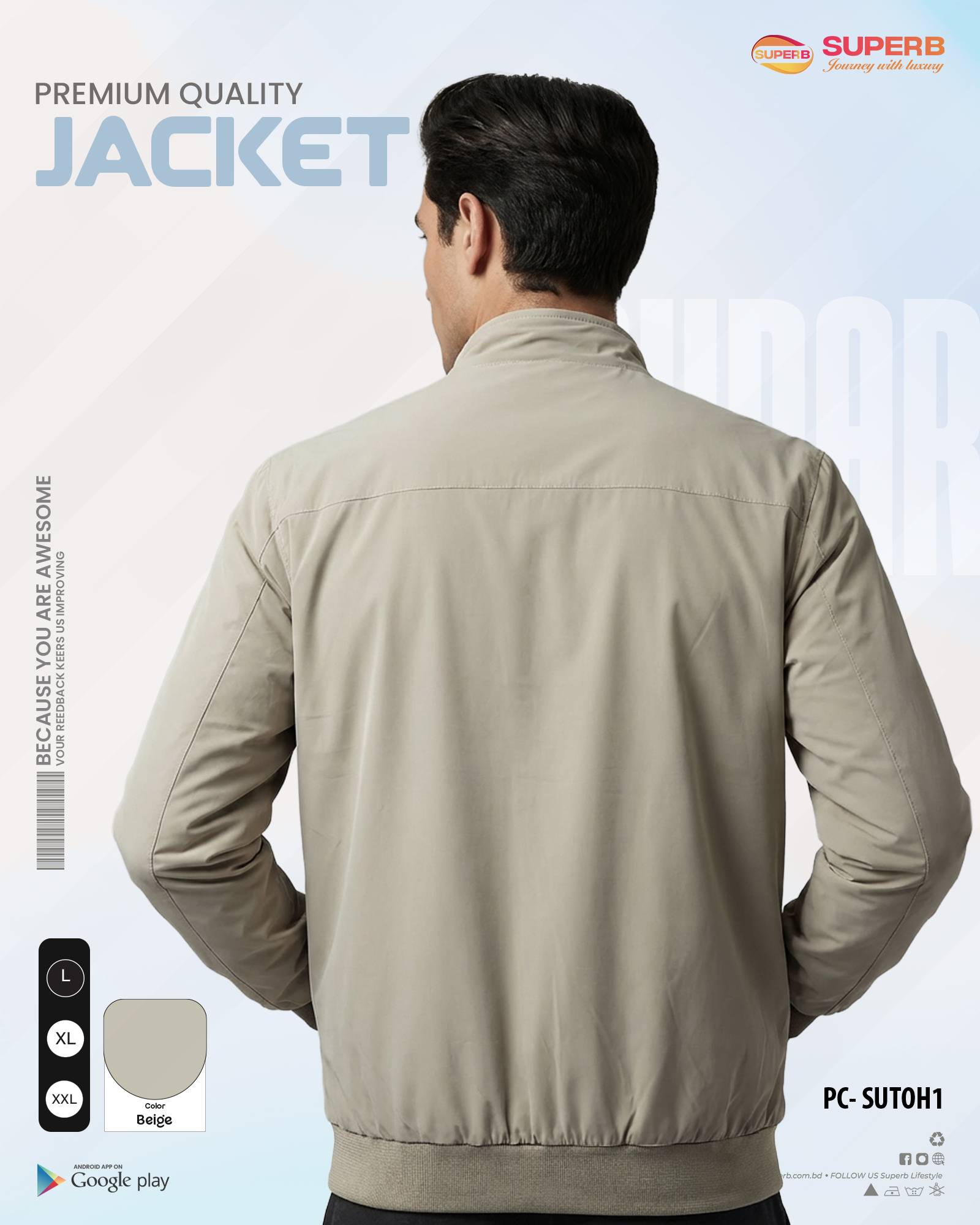 Tommy Hilfiger Premium High-Neck Casual Jacket || Superb - 