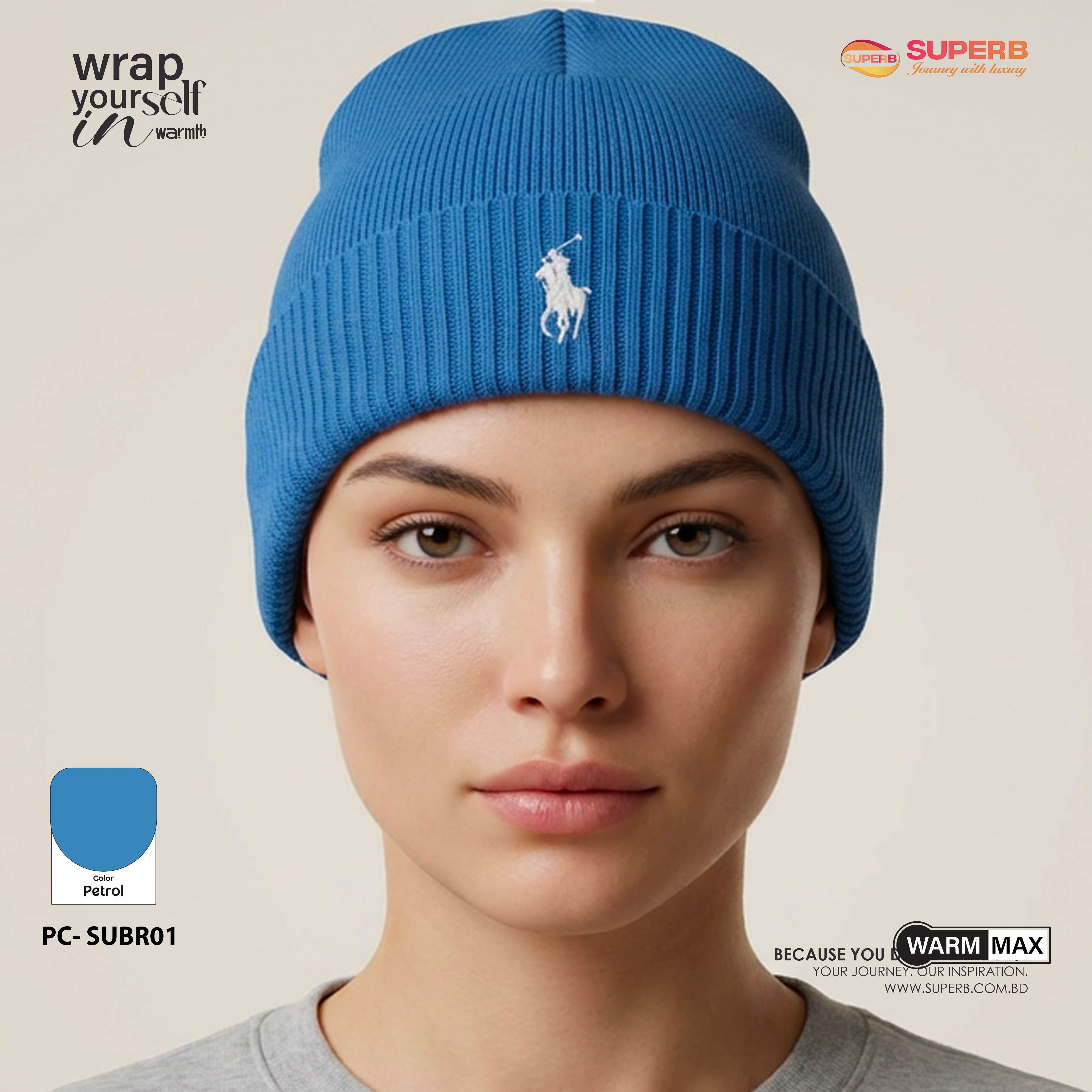 Ralph Lauren Premium Winter Beanie – Unisex Knit Hat || Superb - Petrol