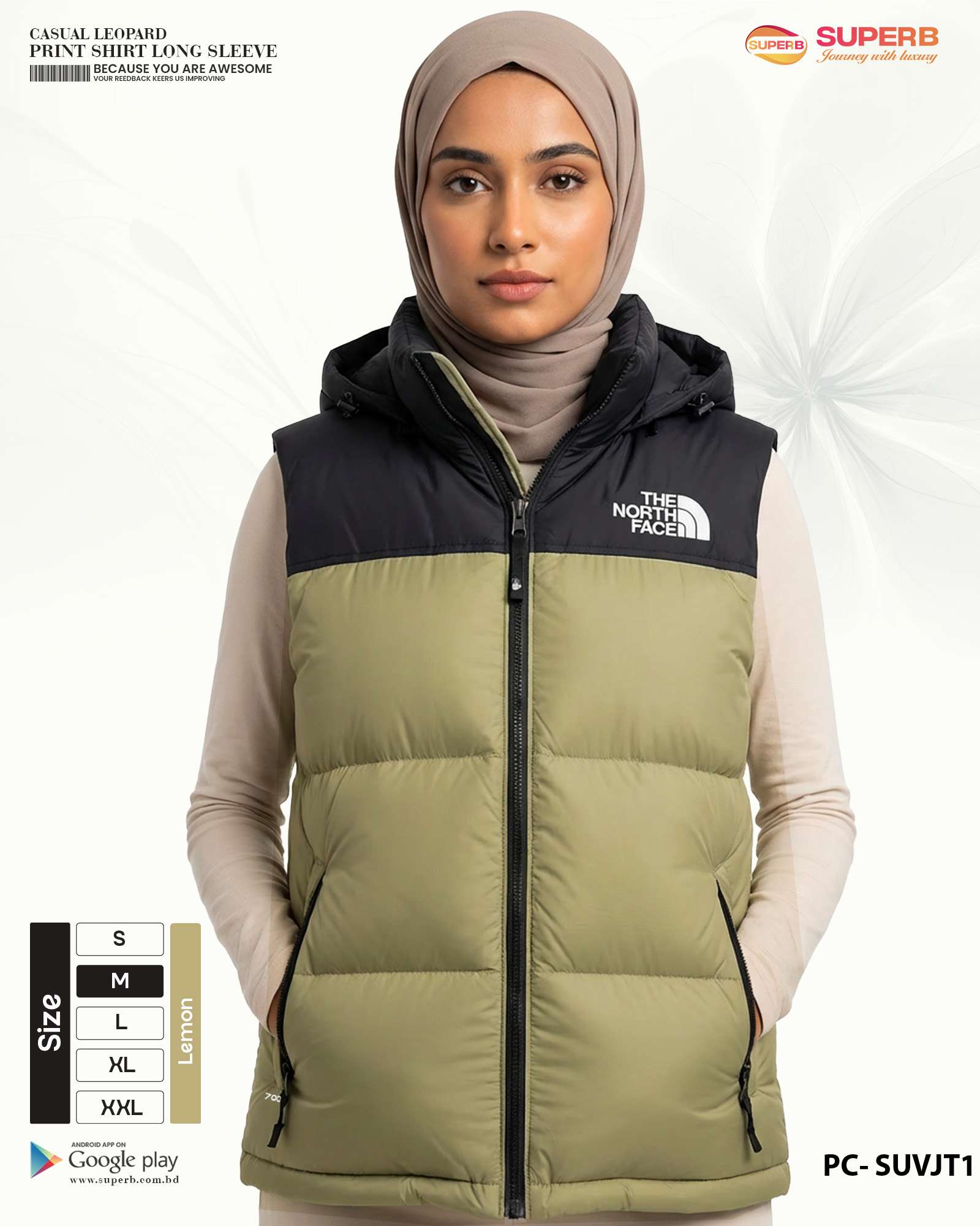 The North Face 1996 Retro Nuptse Vest  | 700-Fill Down, DWR Finish, Stowable Hood | Superb - Lemon