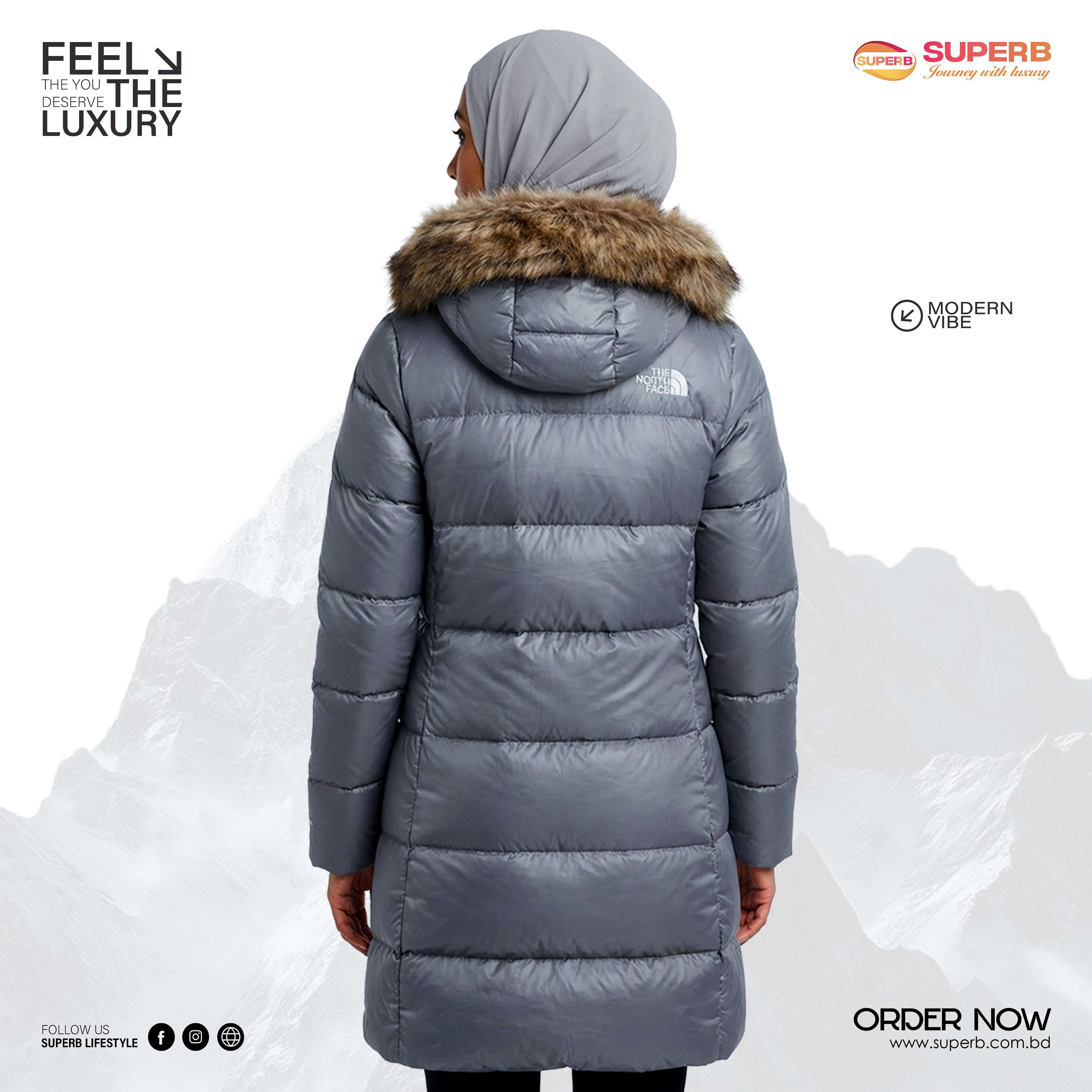 The North Face Women’s Dealio Down Winter Parka – Ash || Superb - Ash