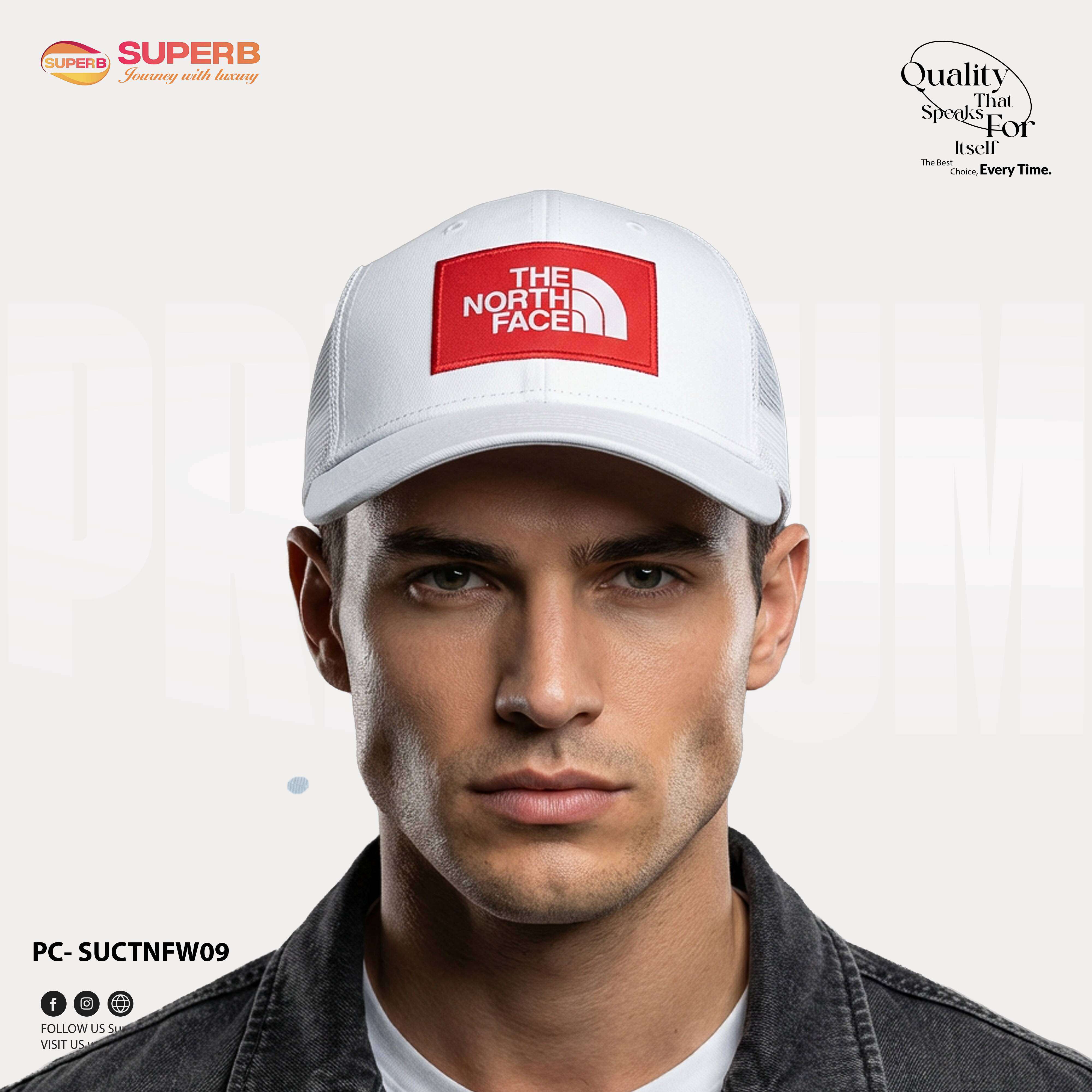 The North Face Classic Trucker Cap | Breathable Mesh Back & Adjustable Fit || SUCTNFW09 - White