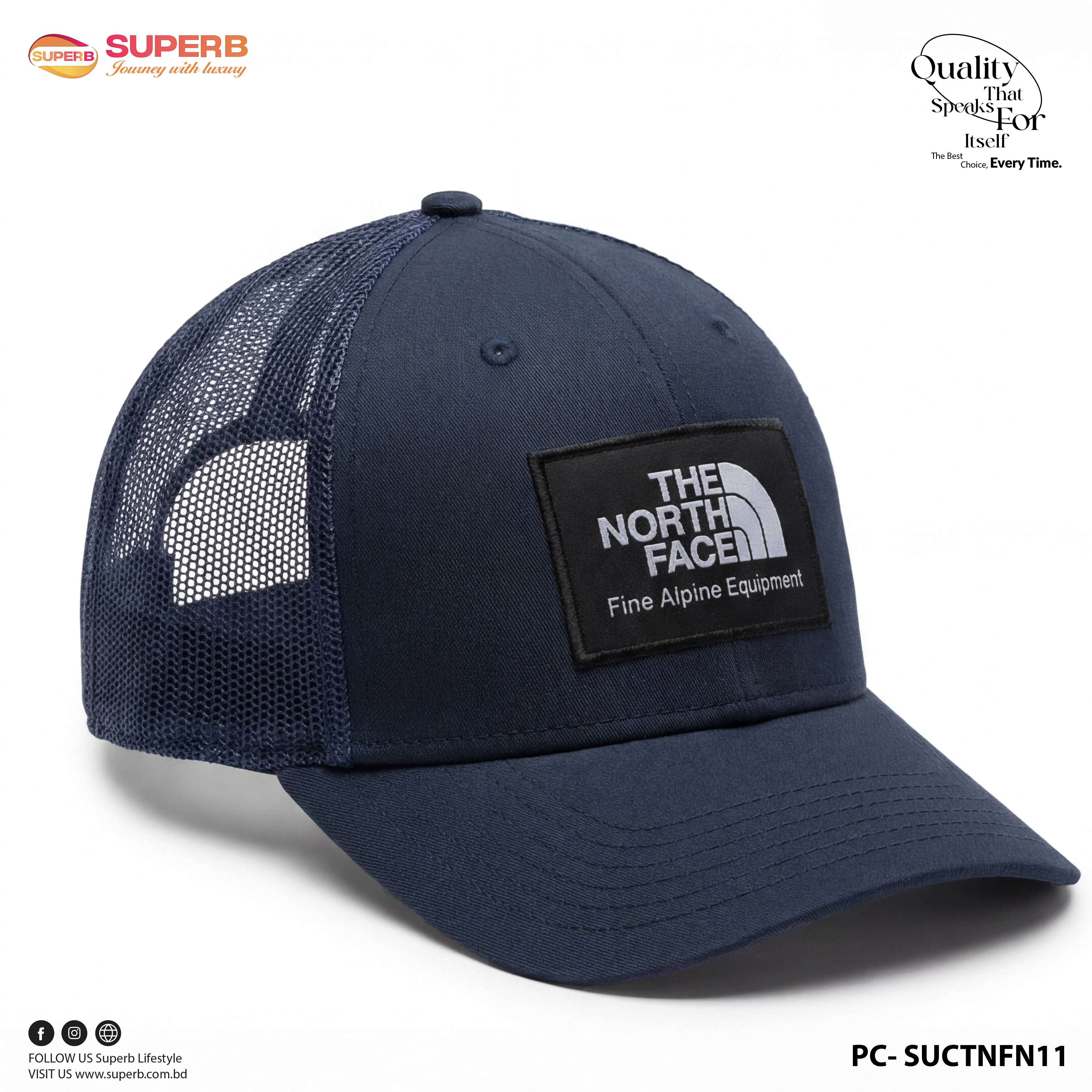 The North Face Classic Trucker Cap | Breathable Mesh Back & Adjustable Fit || PC- SUCTNFN14 - Navy Blue