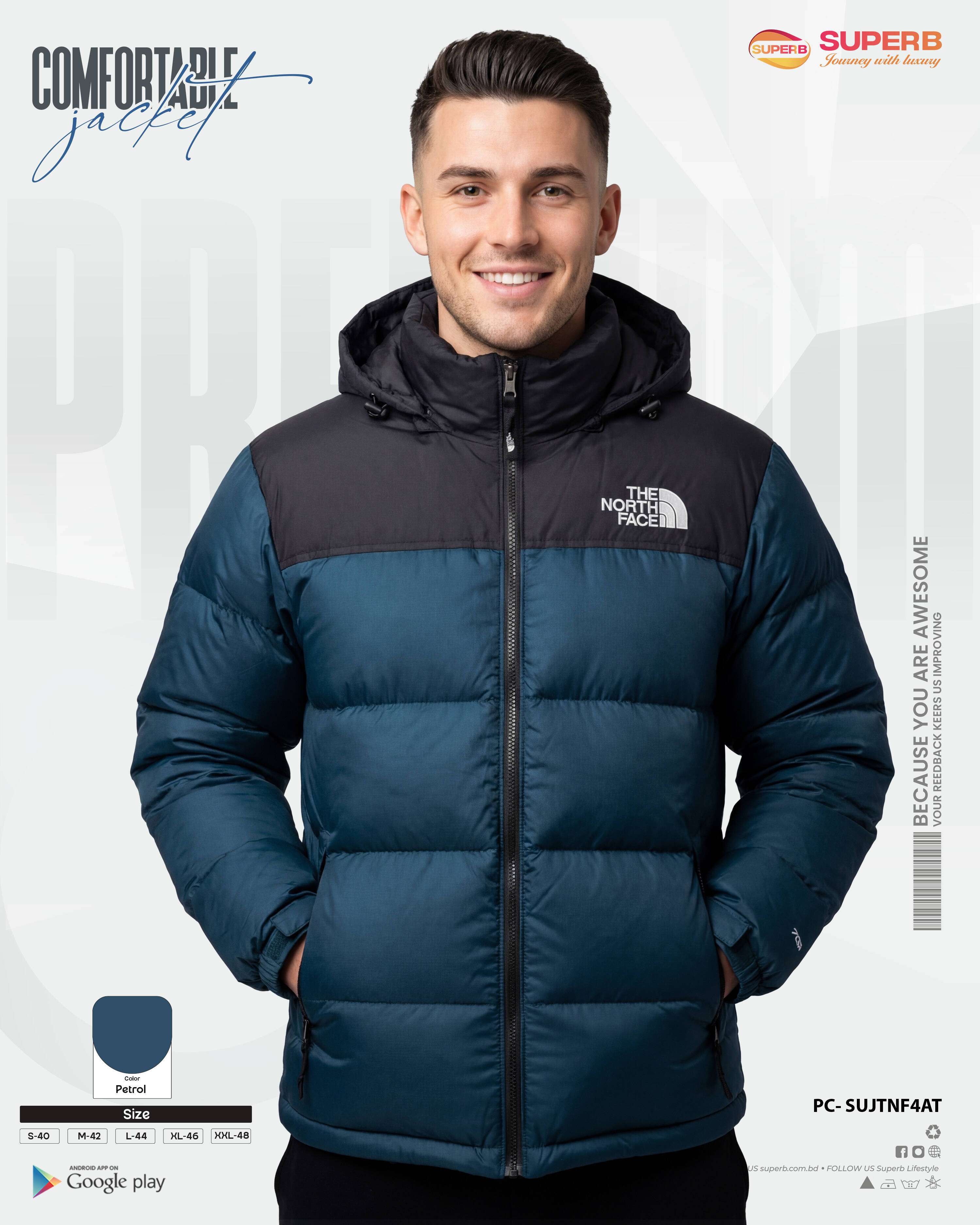 The North Face-1996 Retro Nuptse Jacket - 700™ Series || Superb Lifestyle - Petrol