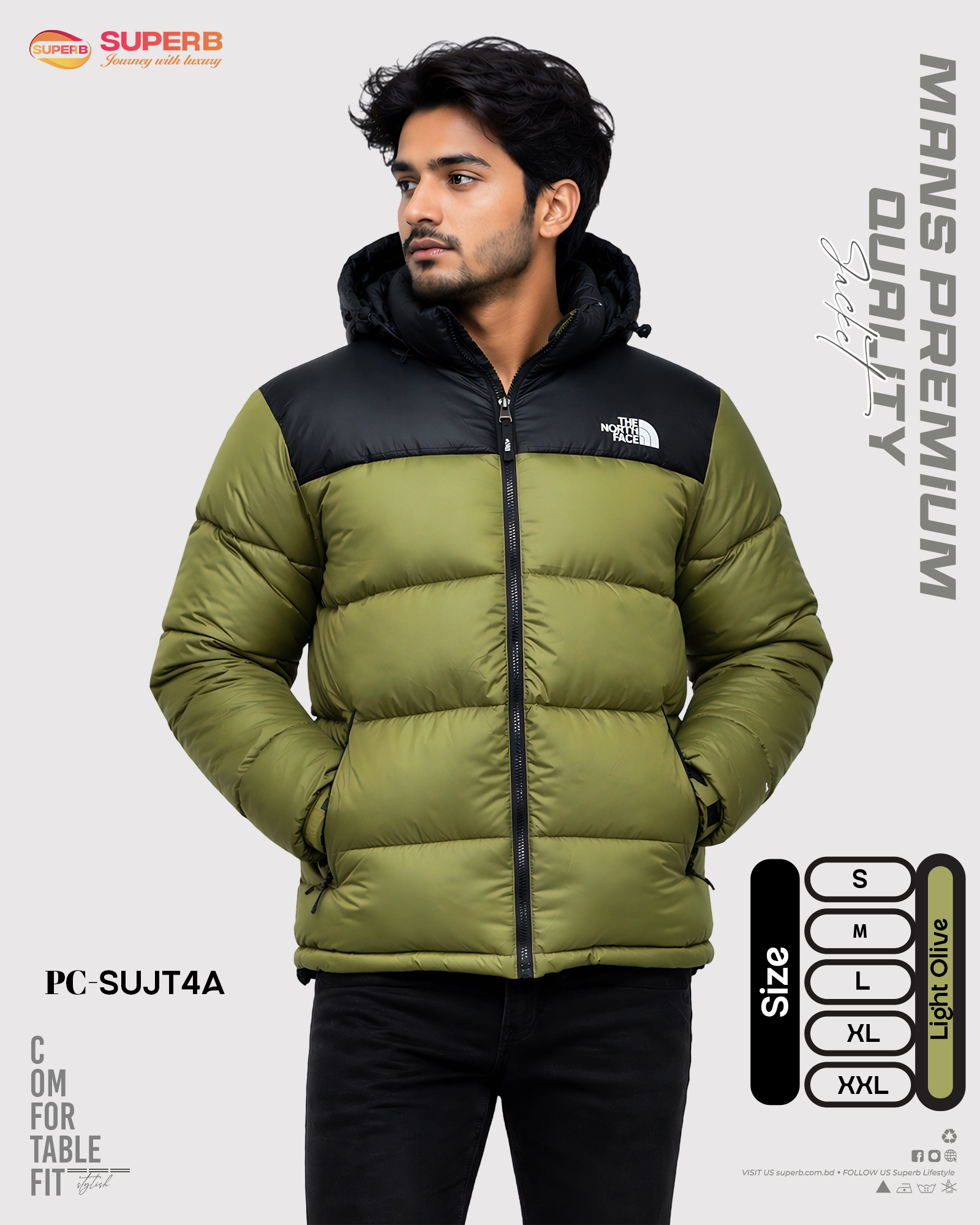 The North Face-1996 Retro Nuptse Jacket - 700™ Series || Superb Lifestyle - Light Olive